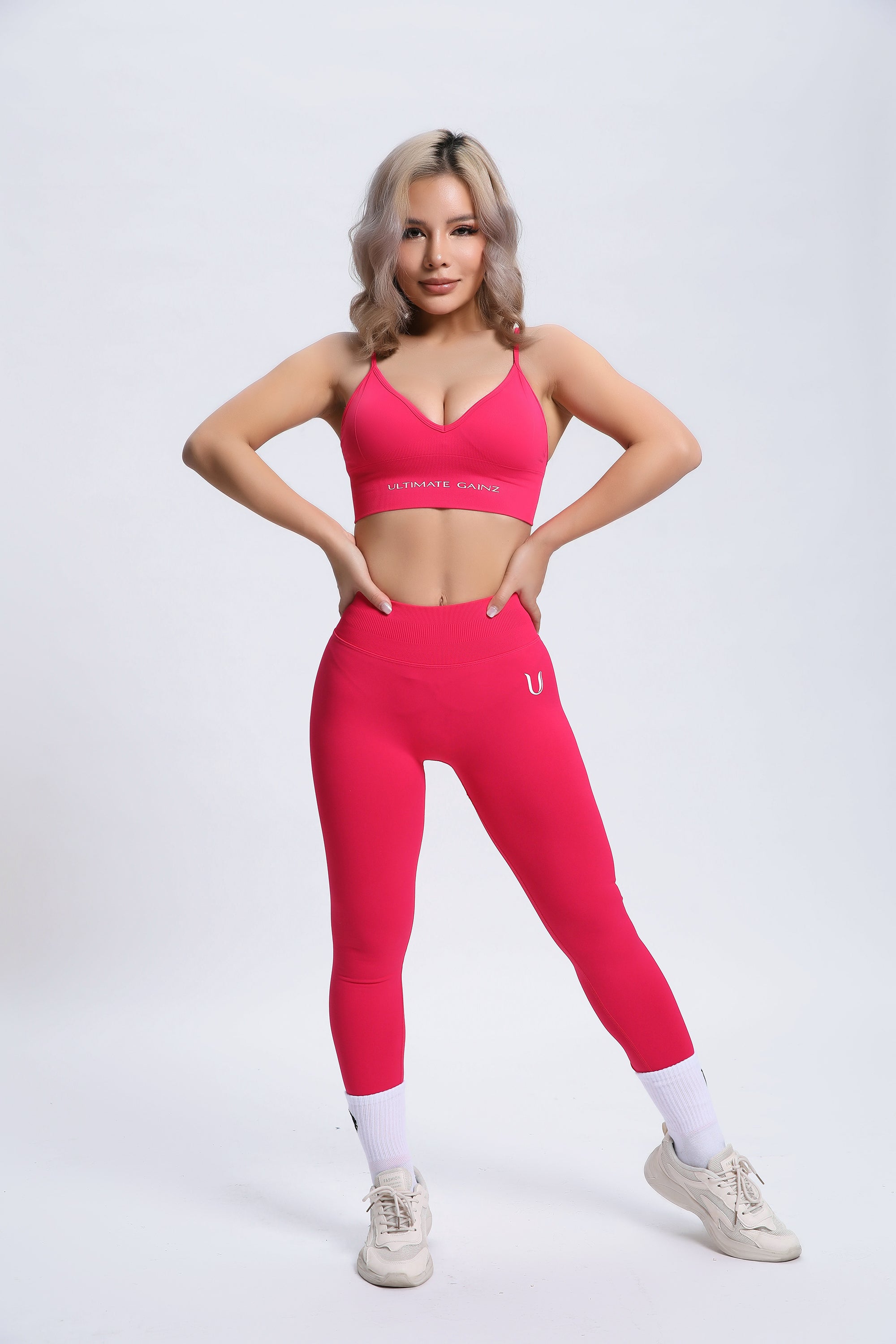 Joy | Sculpt-Leggings mit Scrunch – Rosarot