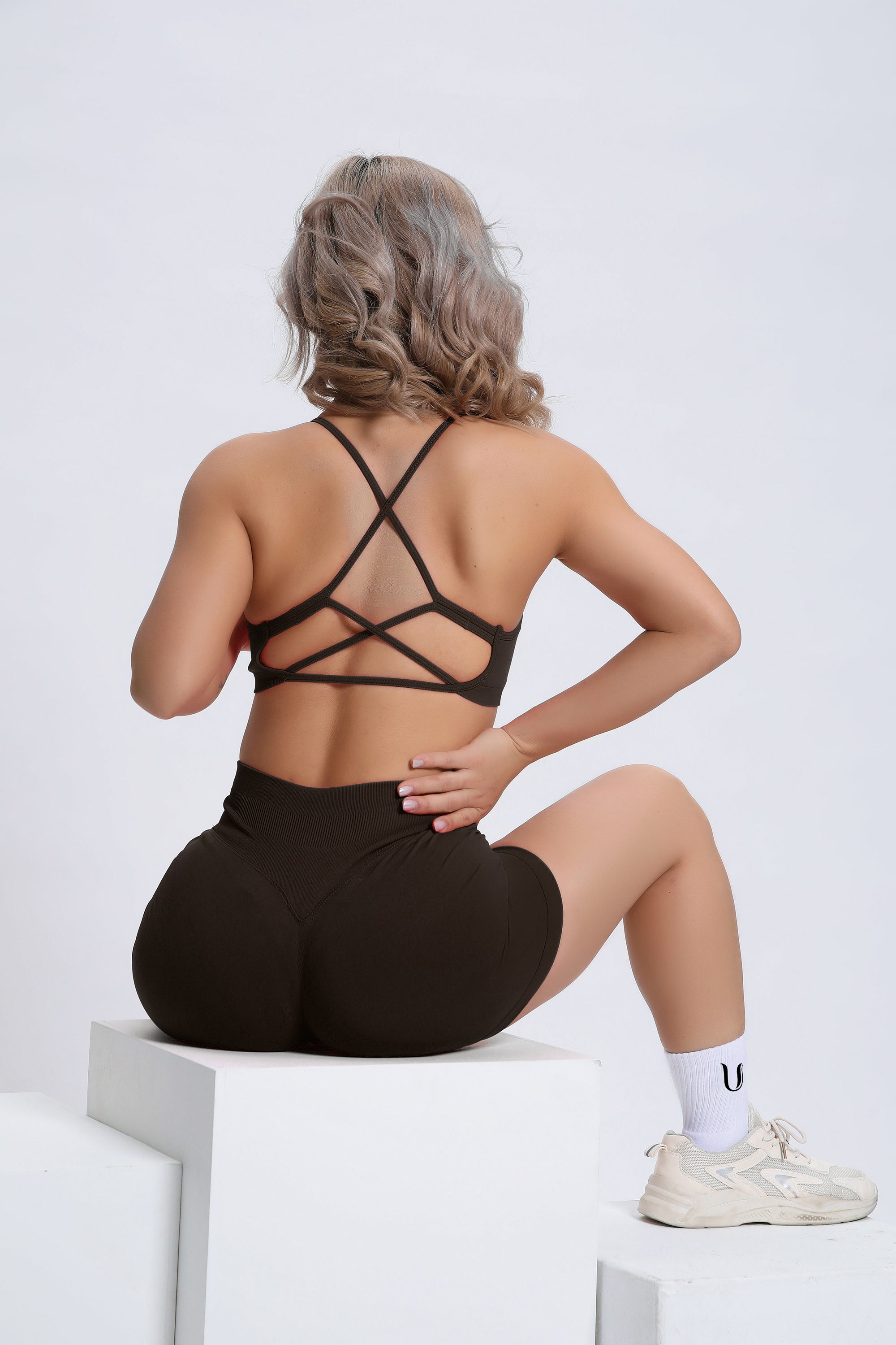 Joy | Sculpt-Shorts mit Scrunch – Grün