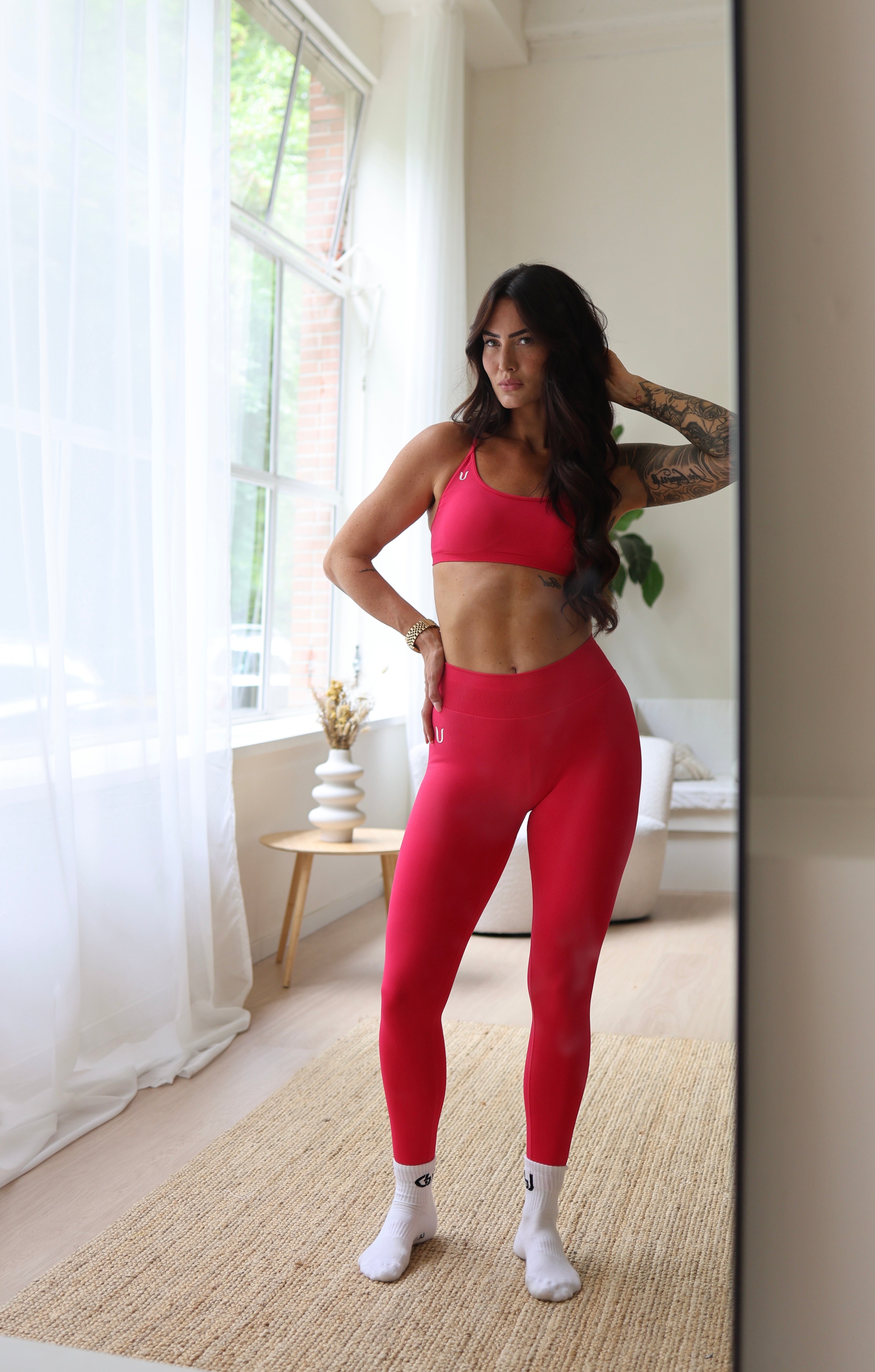 Joy | Sculpt-Leggings mit Scrunch – Rosarot