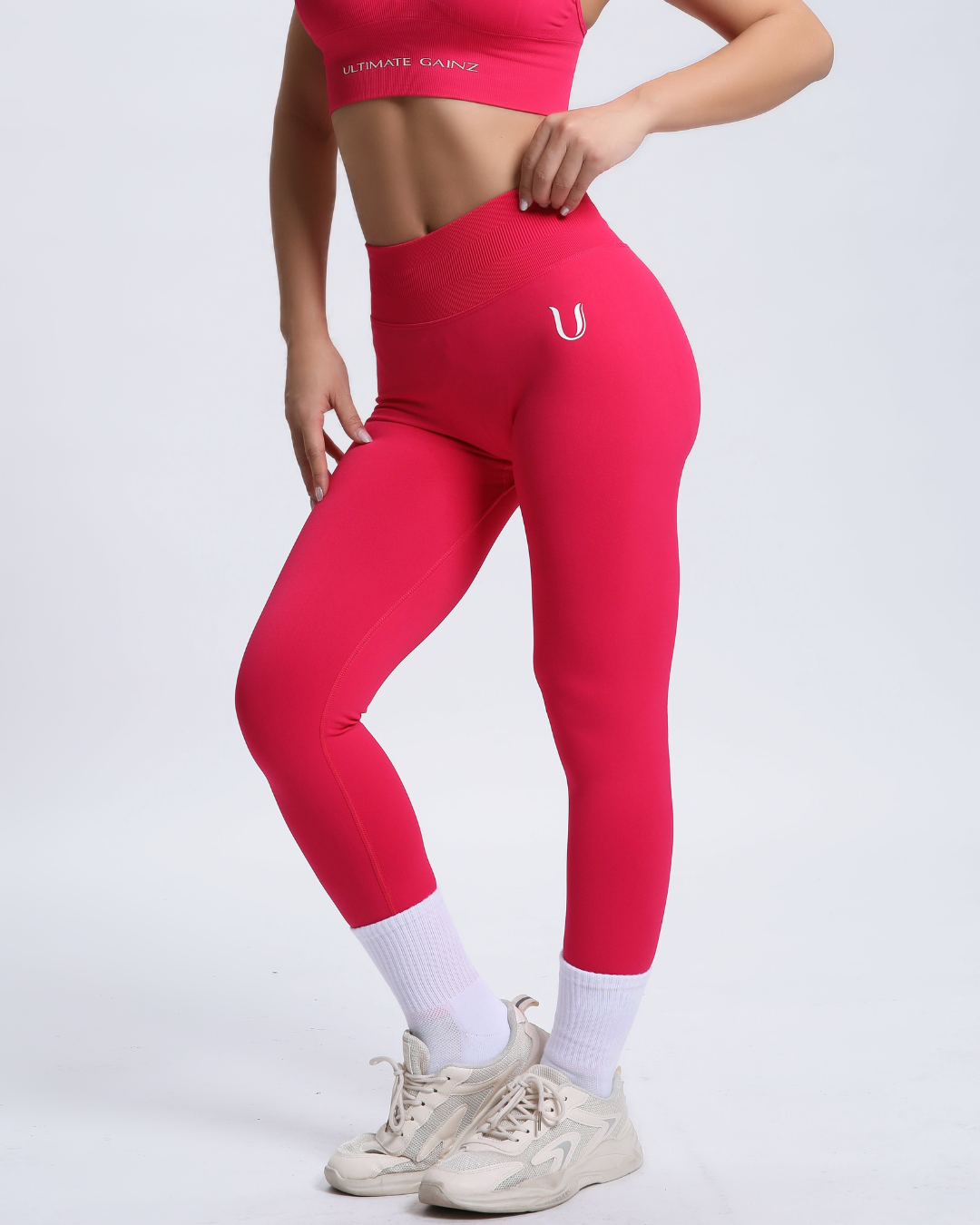 Joy | Sculpt-Leggings mit Scrunch – Rosarot