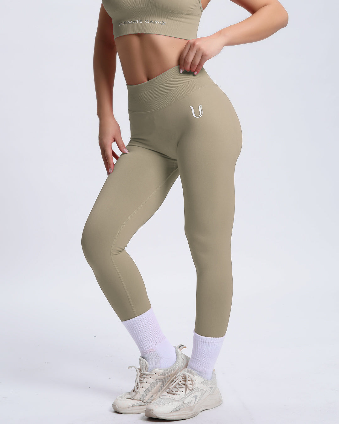 Joy | Sculpt-Leggings mit Scrunch – Beige
