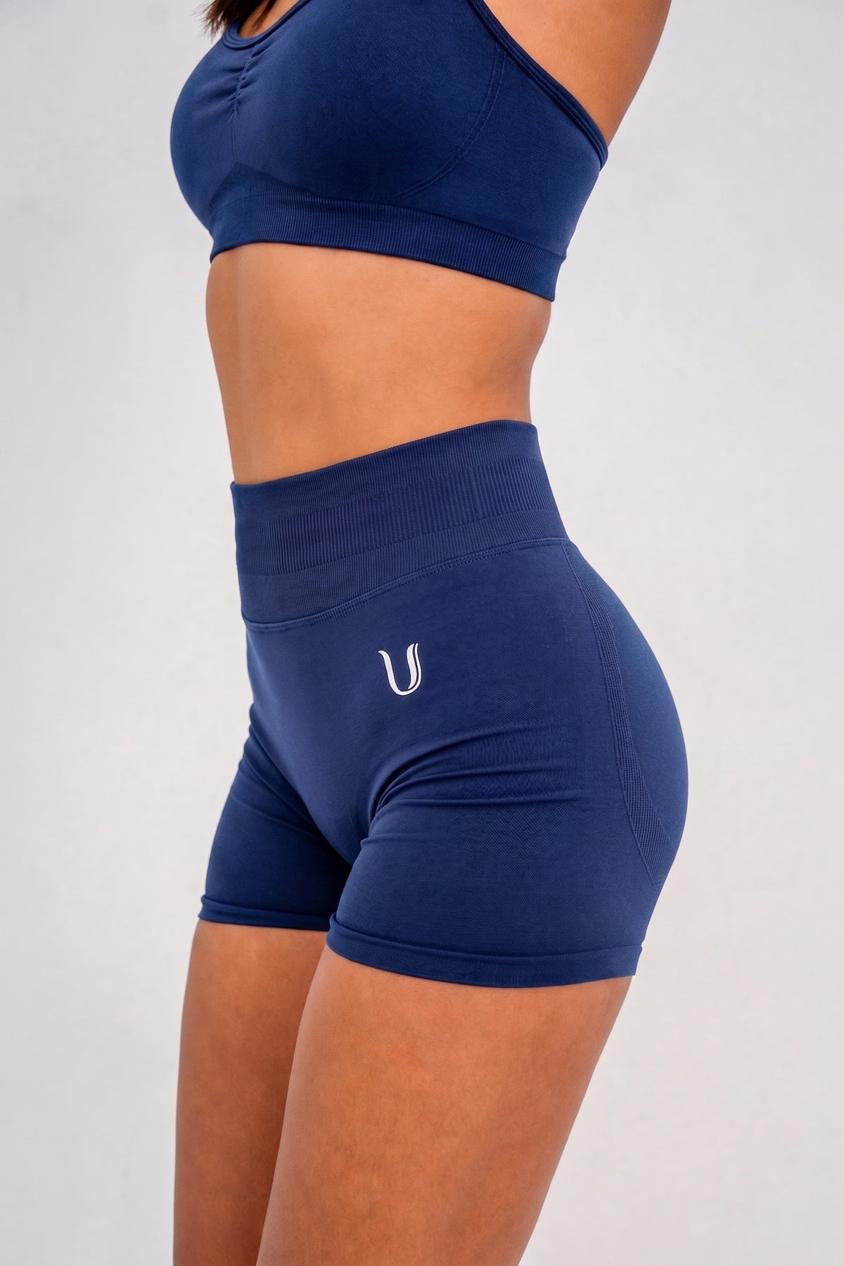 Luna | Premium Seamless Scrunch Short - Dunkelblau