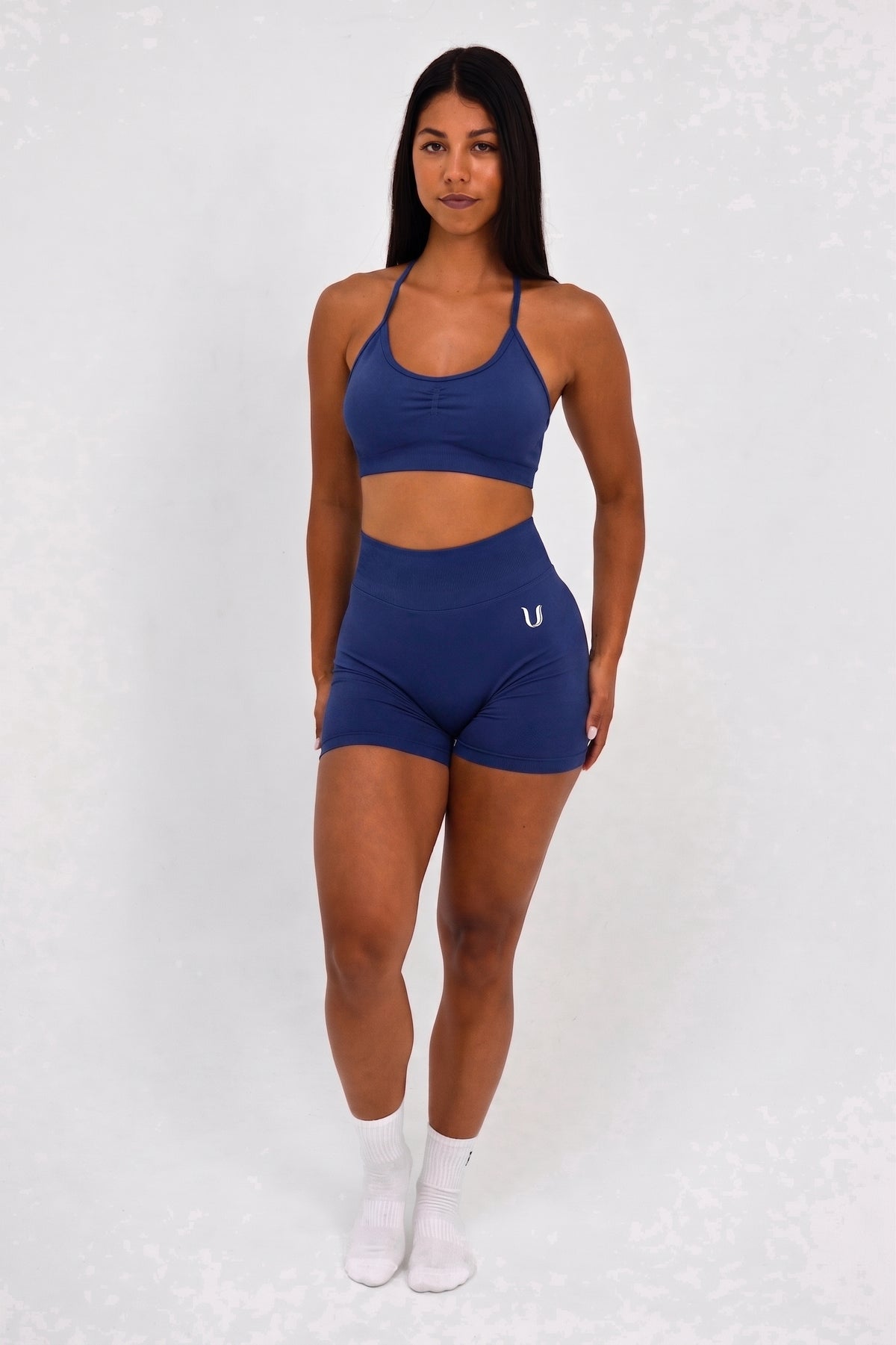 Luna | Premium Seamless Scrunch Short - Dunkelblau