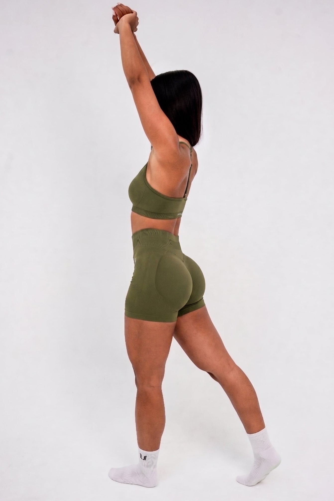 Luna | Premium Seamless Scrunch Short - Groen