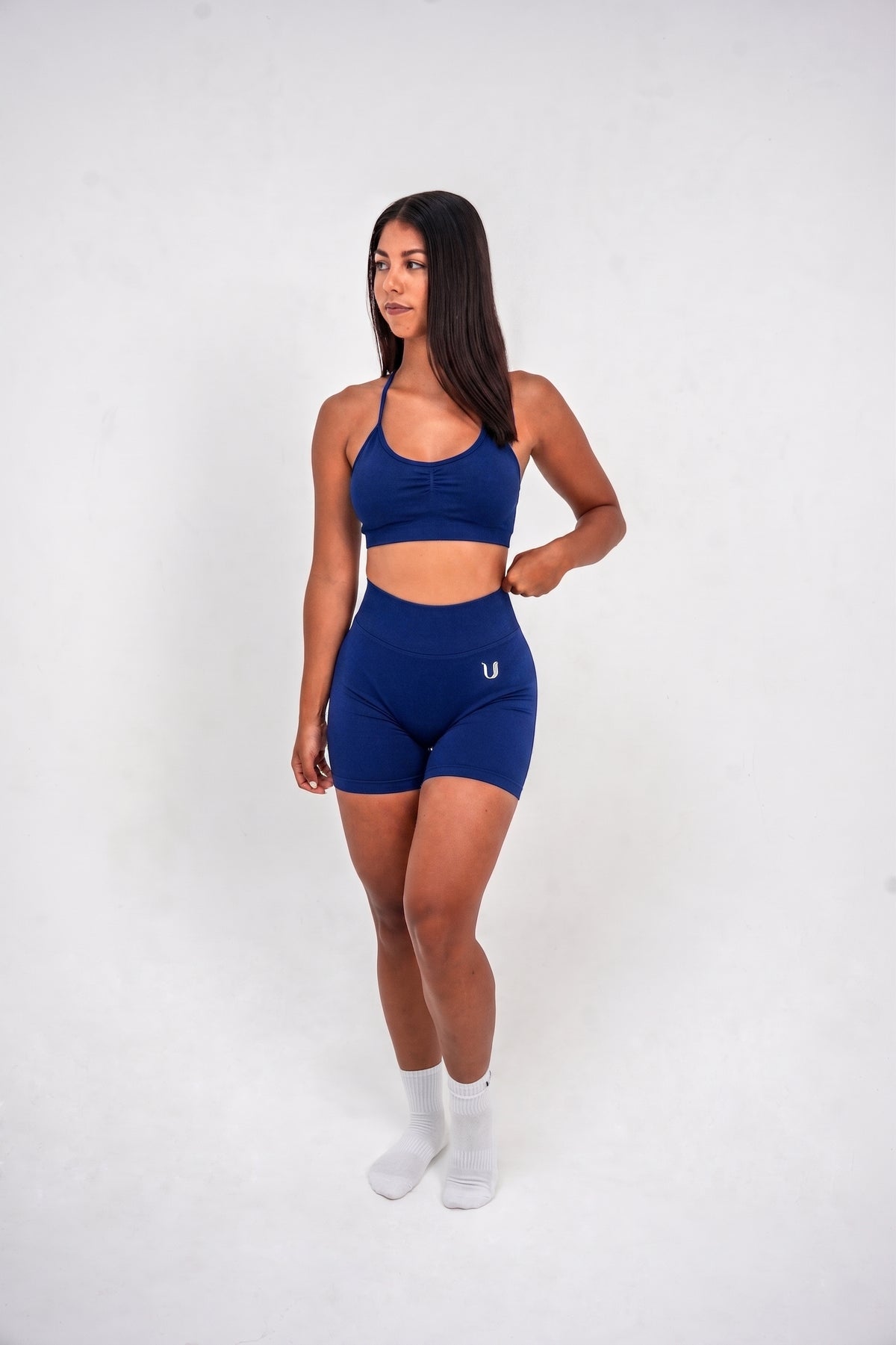 Luna | Premium Seamless Scrunch Short - Dunkelblau