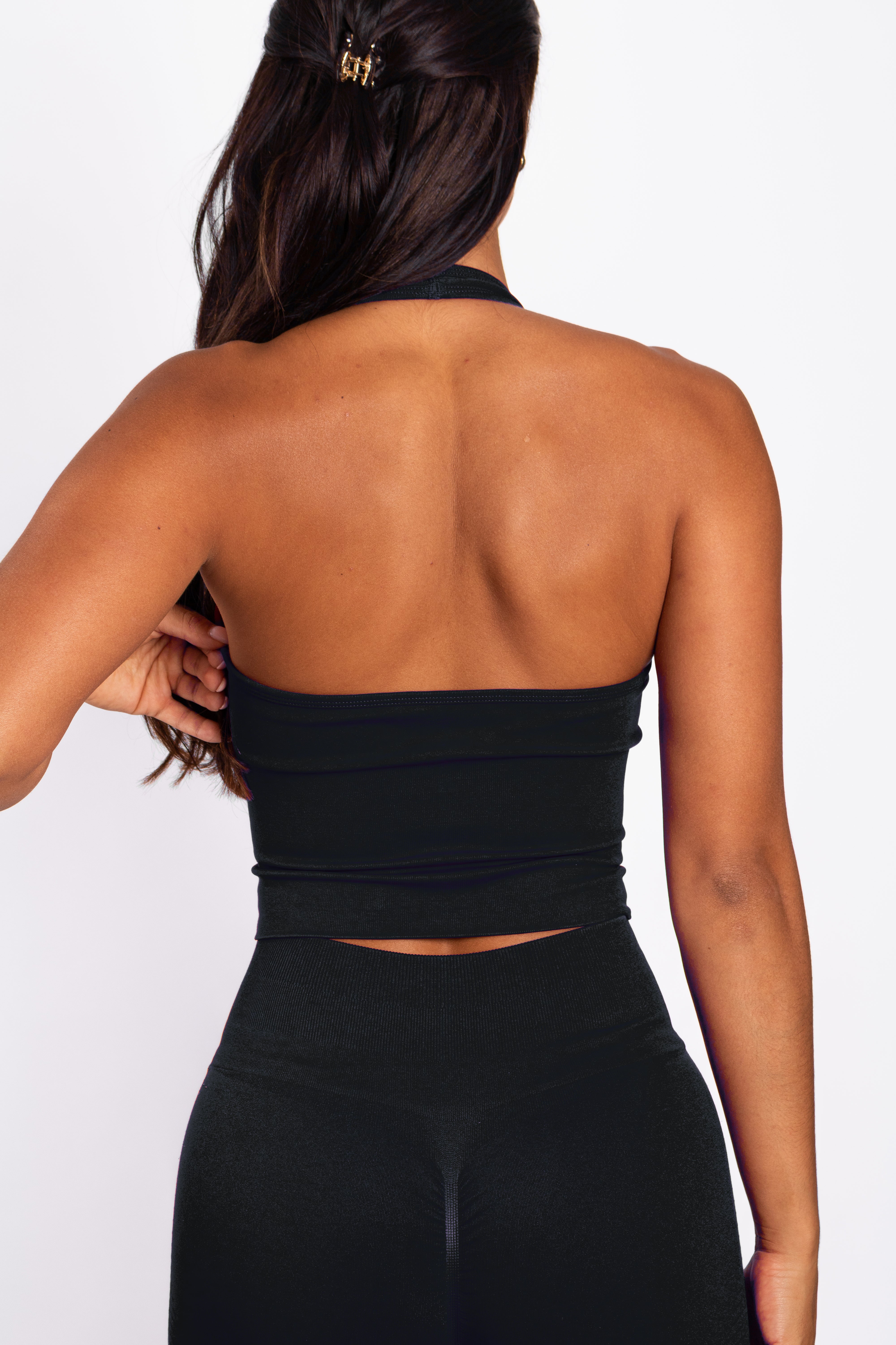 Bibi | Gerippte Nahtlose Halter Top – Rot