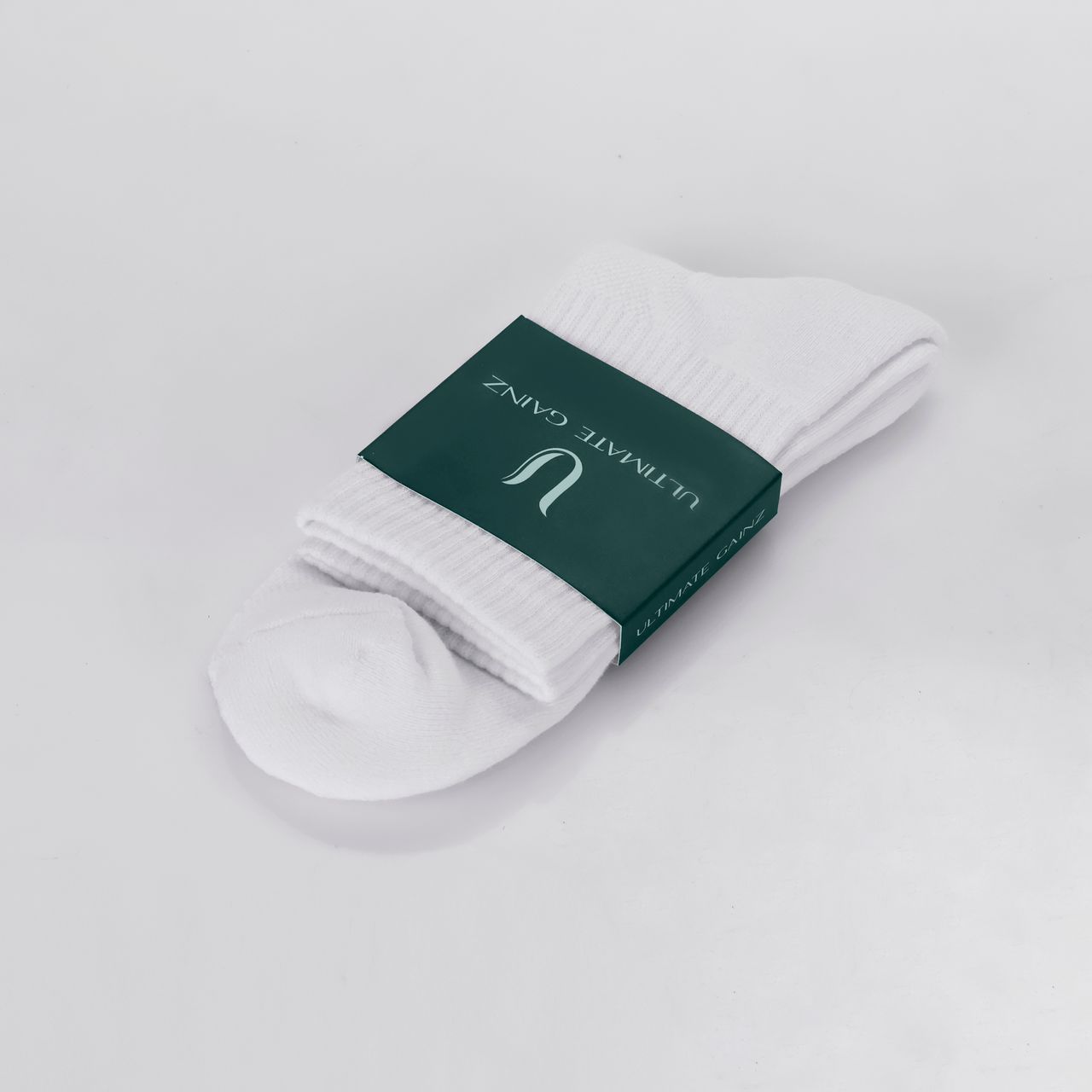 Ultimate Gainz - Performance Socken Unisex - Weiß 3 Paar