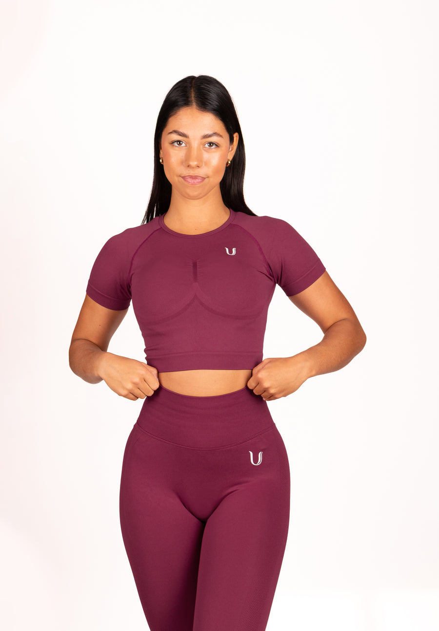 Leonie | Top Shirt - Weinrot
