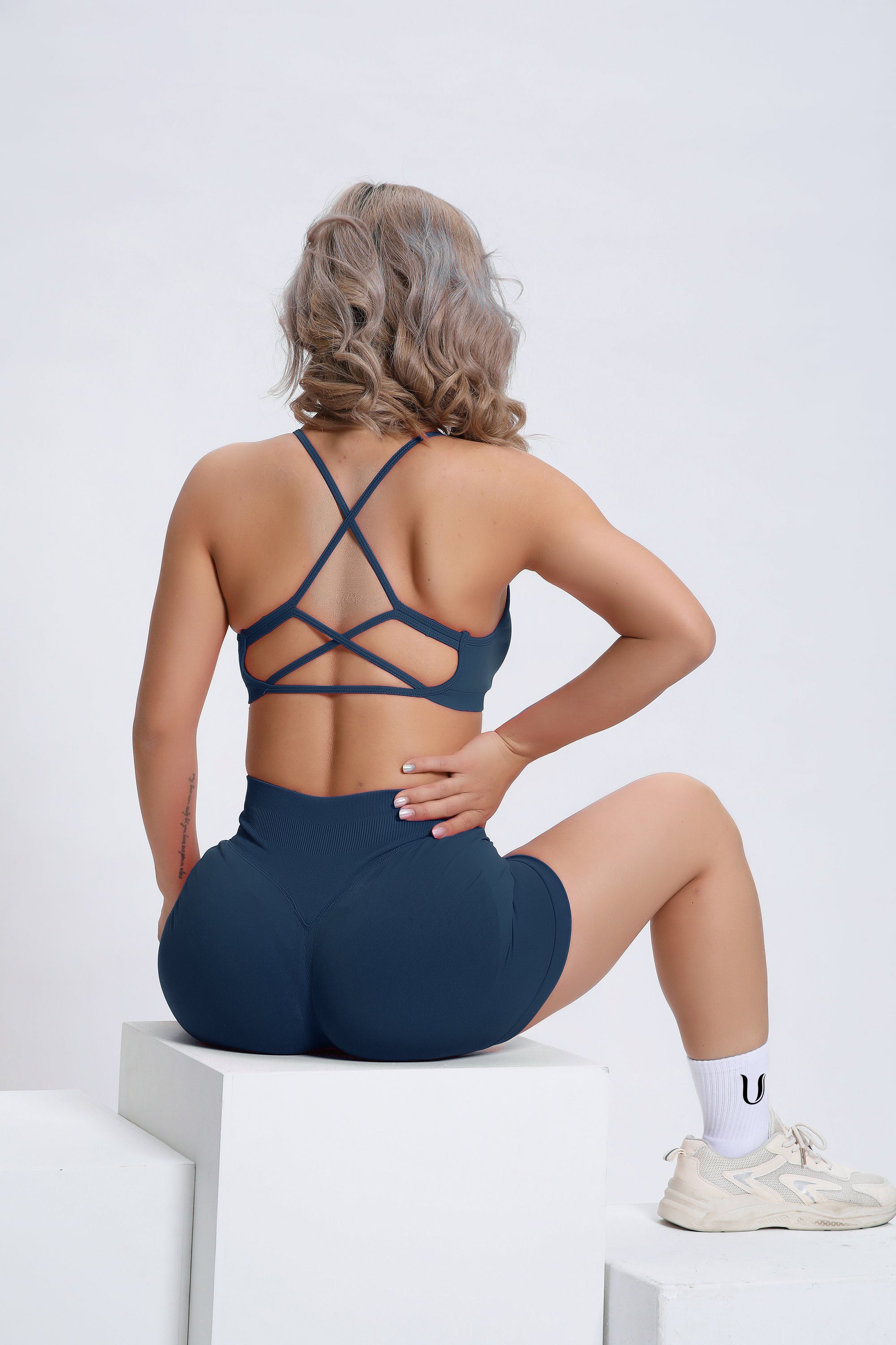 Joy | Sculpt-Shorts mit Scrunch – Grün