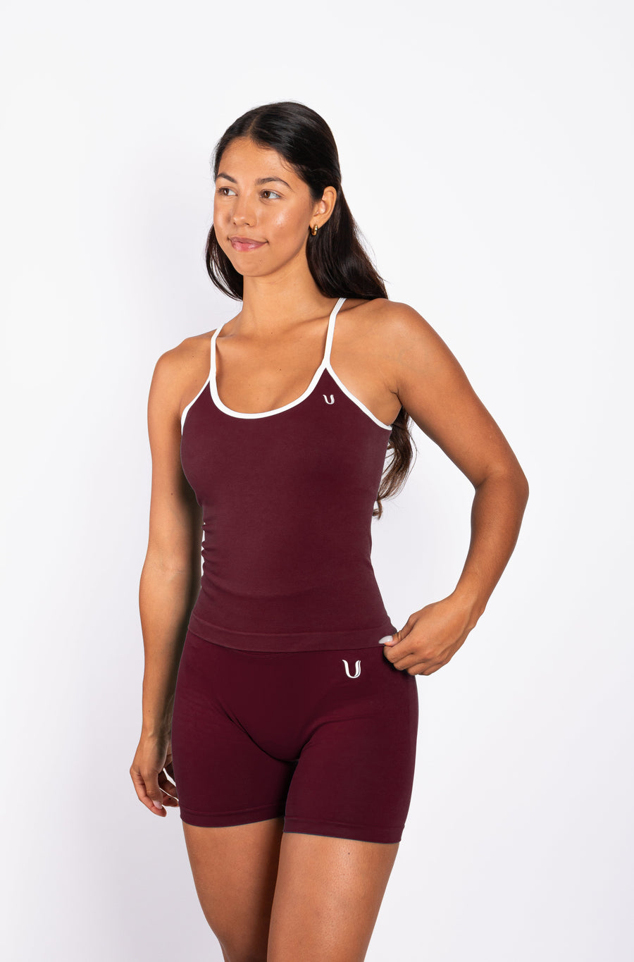 Ivy | Nahtloses Tank Top – Bordeaux