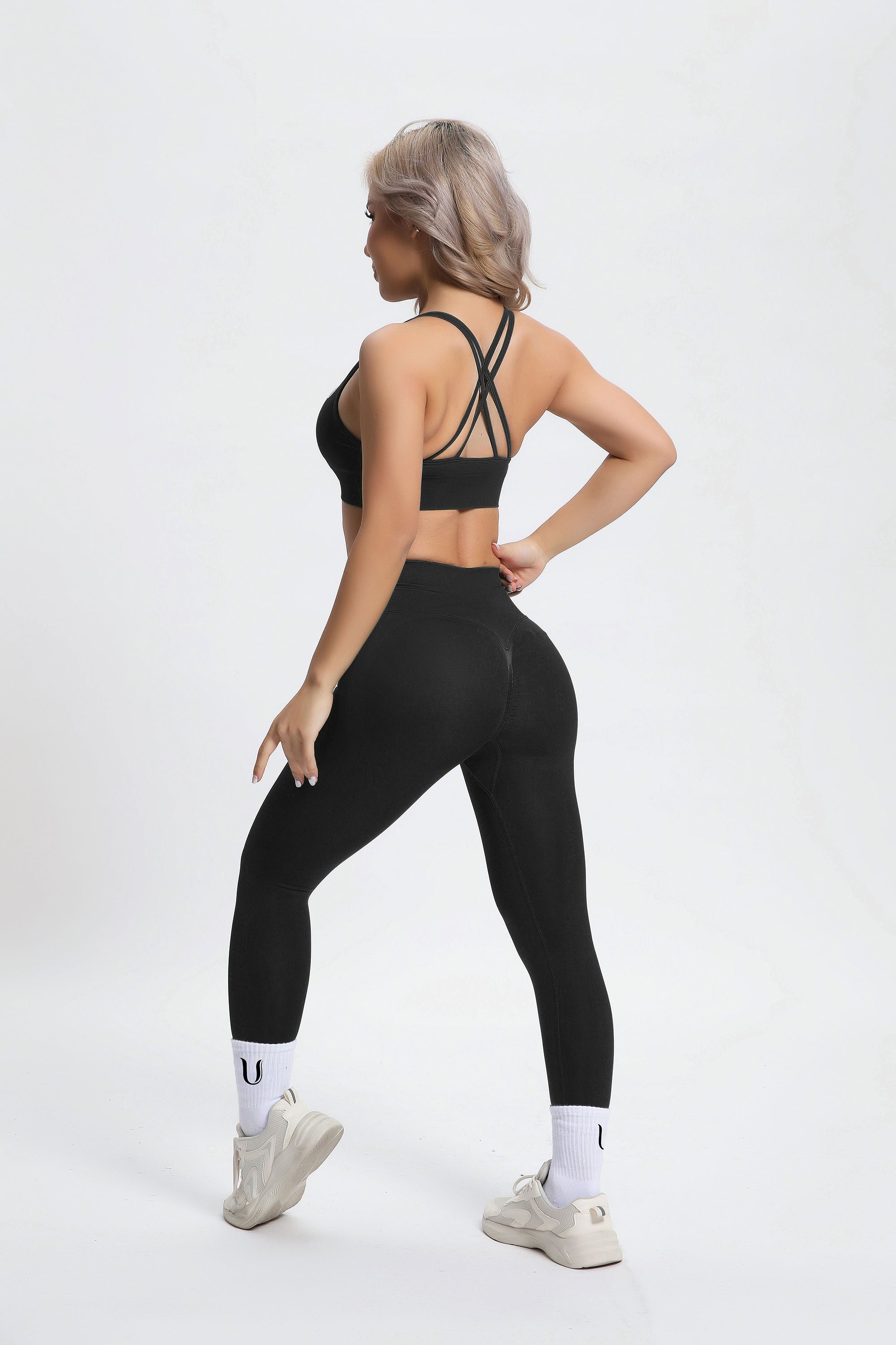 Olivia | Nahtlose Power-Leggings - Schwarz