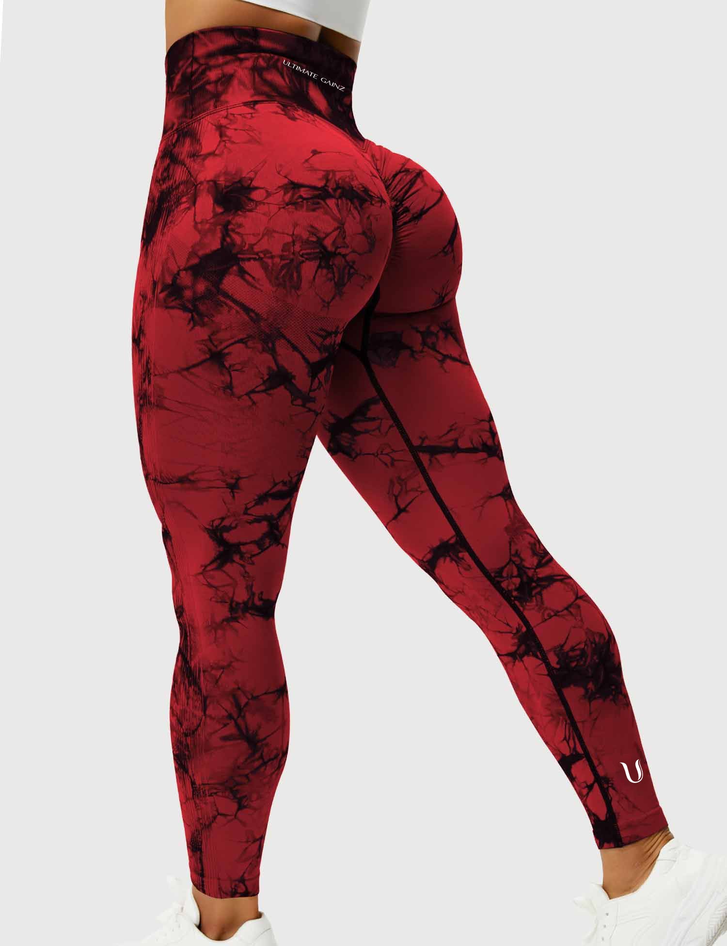 Aimy | Tie Dye Leggings Scrunch - Rot