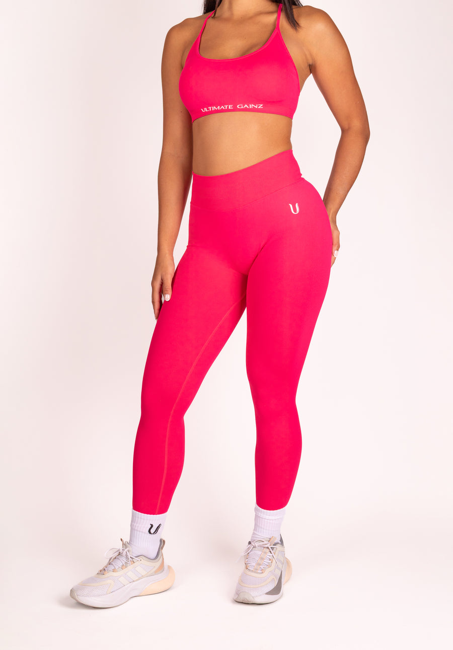 Joy | Sculpt-Leggings mit Scrunch – Rosarot