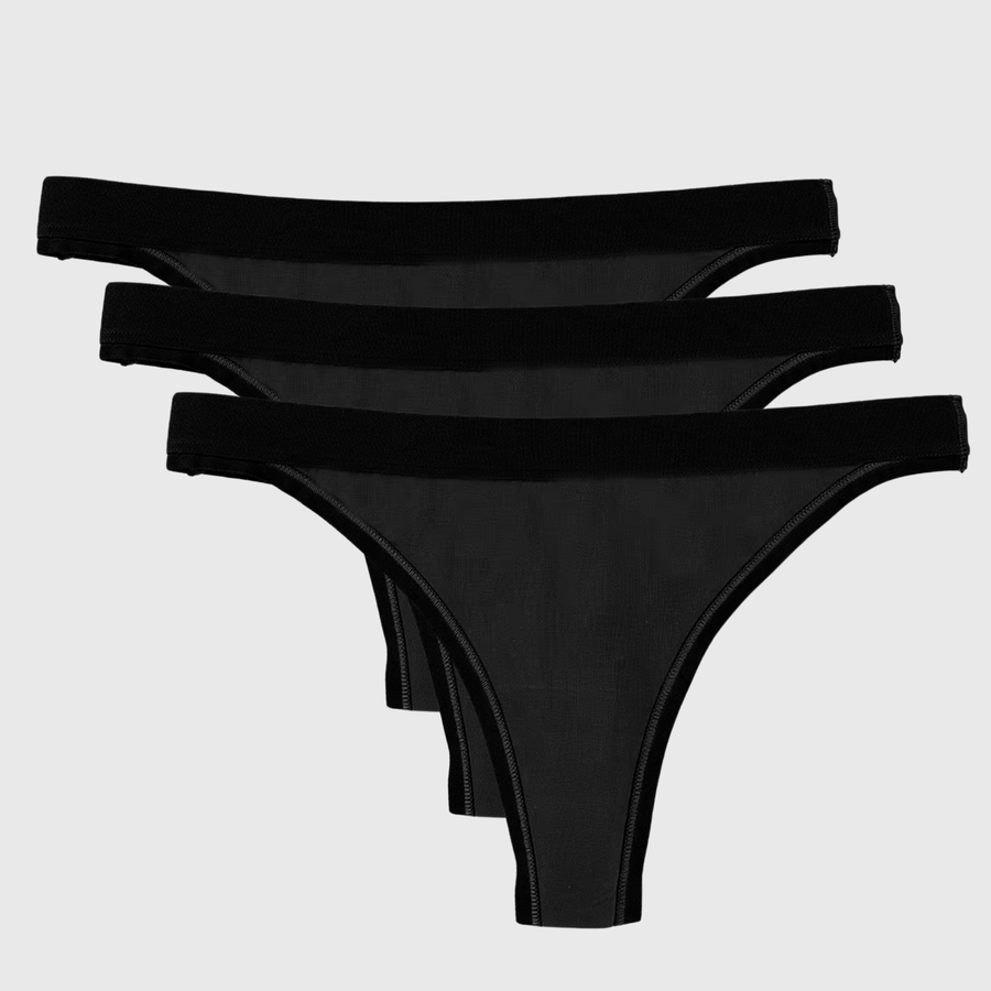 Ultimate Gainz | Seamless String – Schwarz 3 Pack