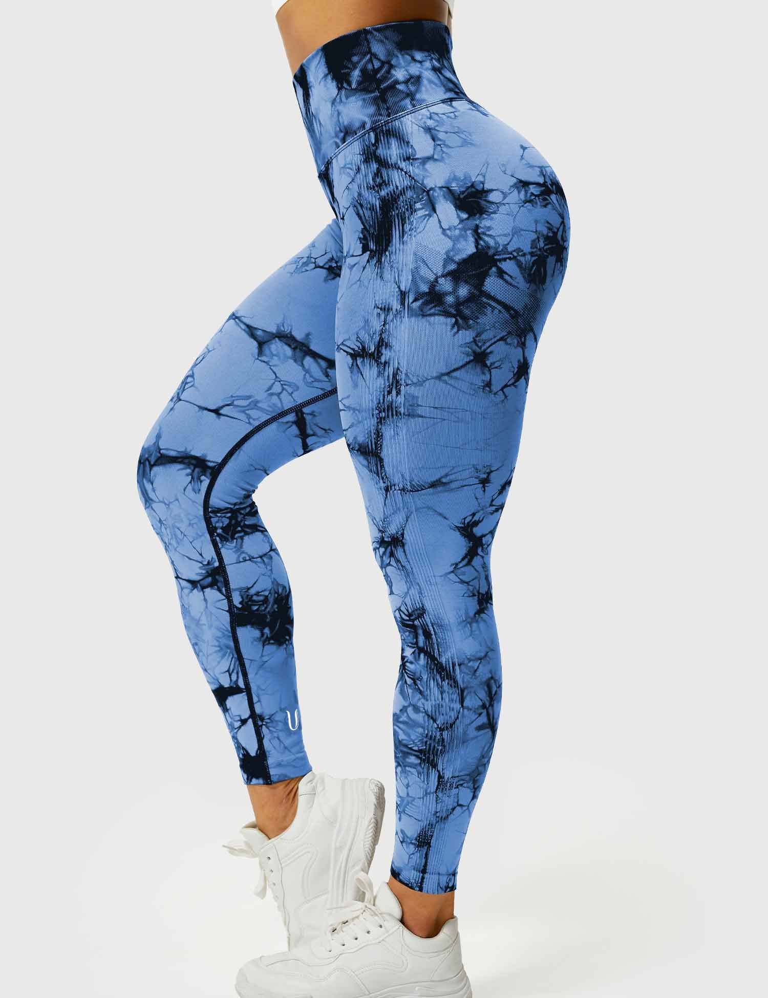 Aimy | Tie Dye Leggings Scrunch - Blau