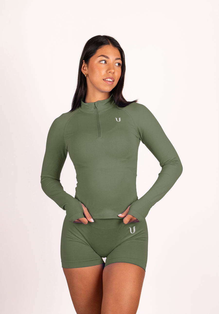 Beau | Premium High Performance Scrunch Shorts - Grün