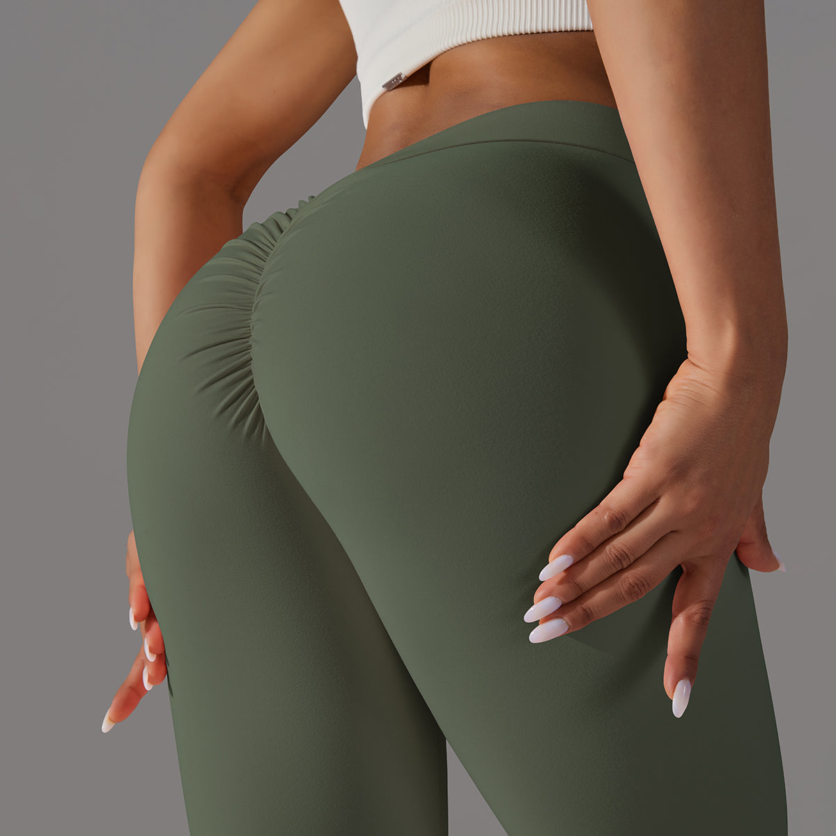 Emma | Leggings Extra Scrunch Army - Green