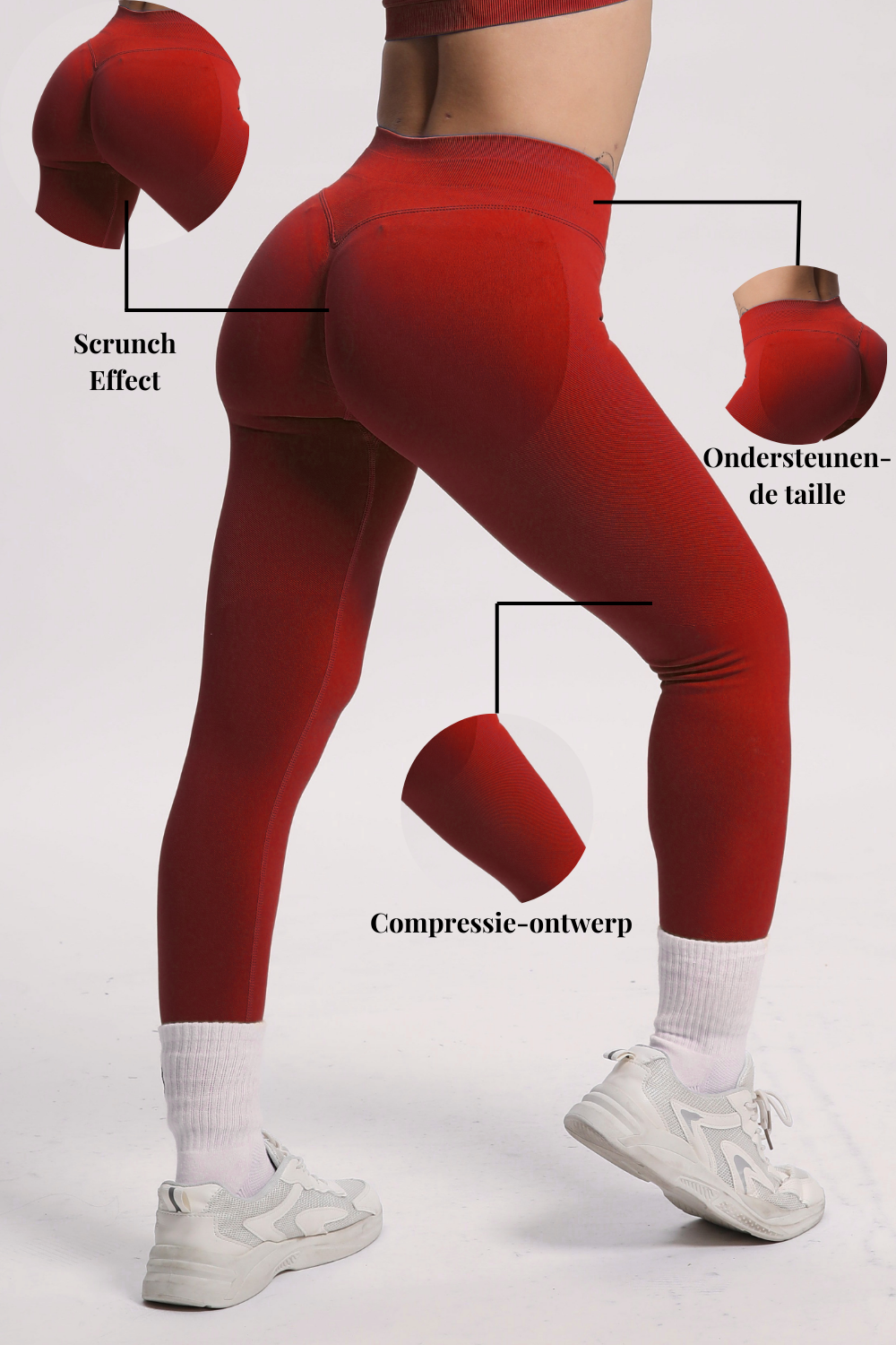 Beau | Hochleistungs-Leggings - Rot