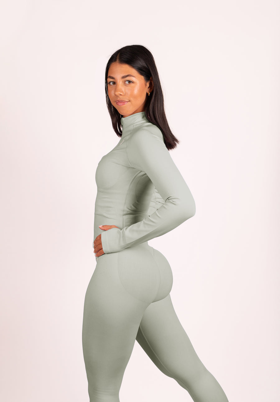 Beau | Premium High Performance Scrunch Leggings - Elfenbein