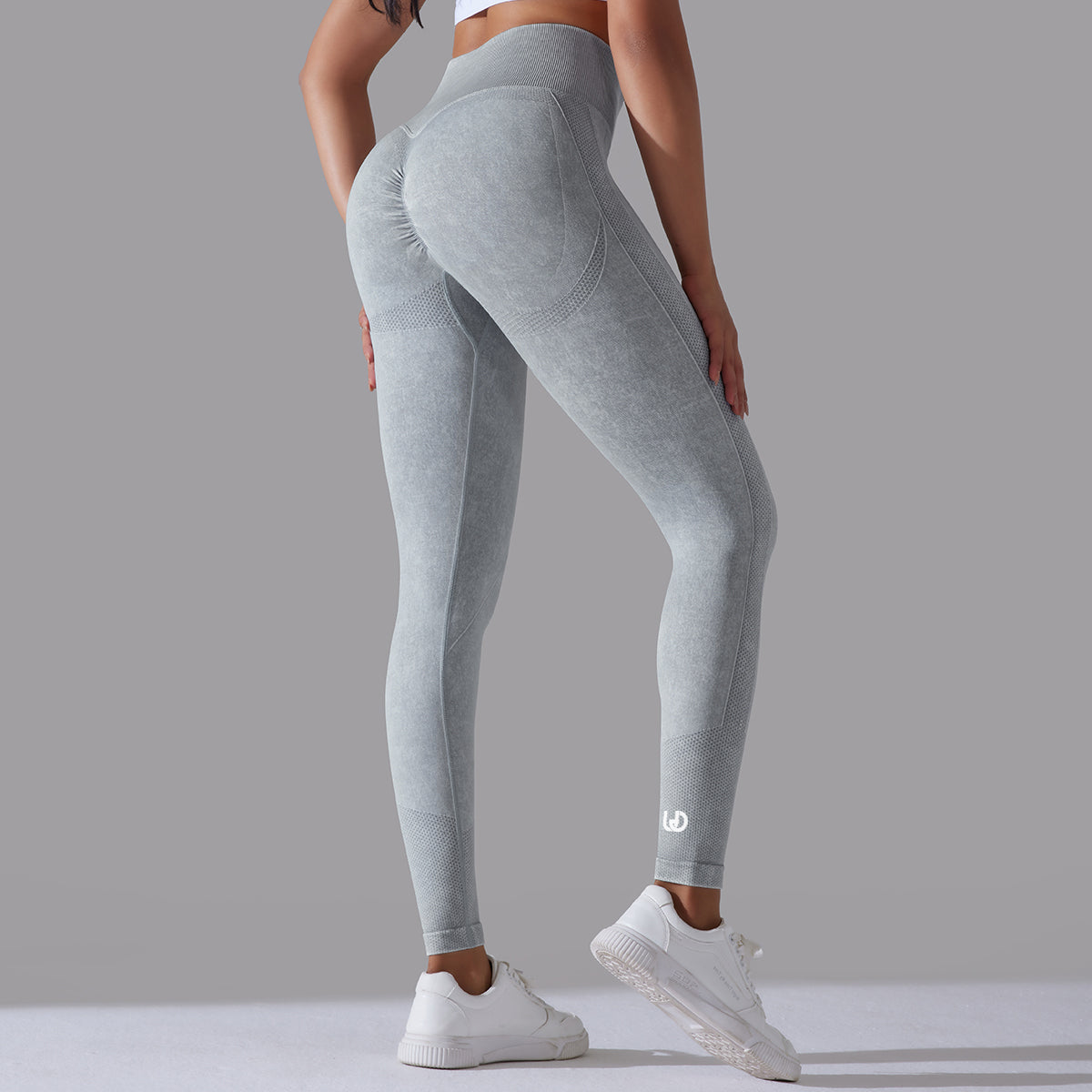 Jane | Leggings Scrunch Patterns - Hellgrau