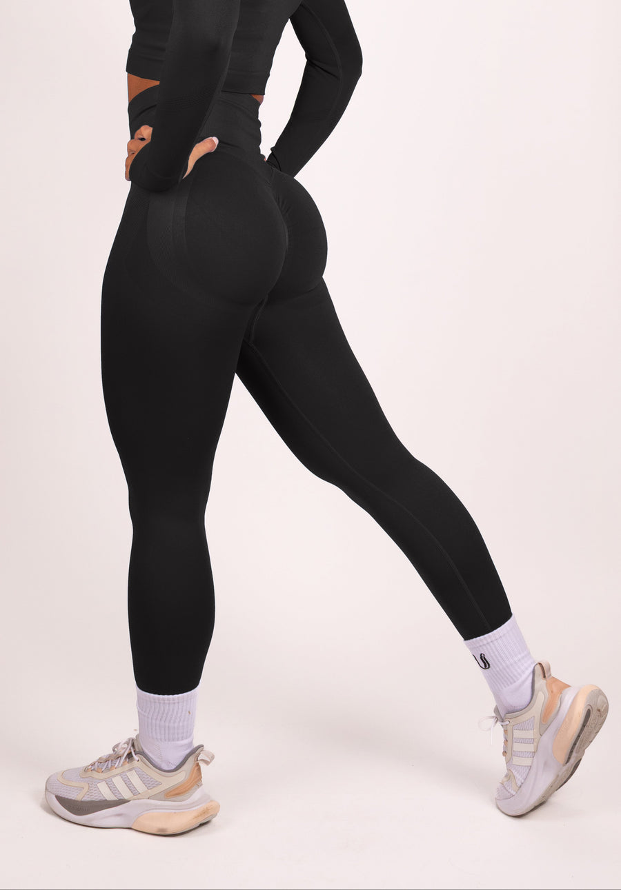 Leonie | Premium Scrunch Leggings - Schwarz