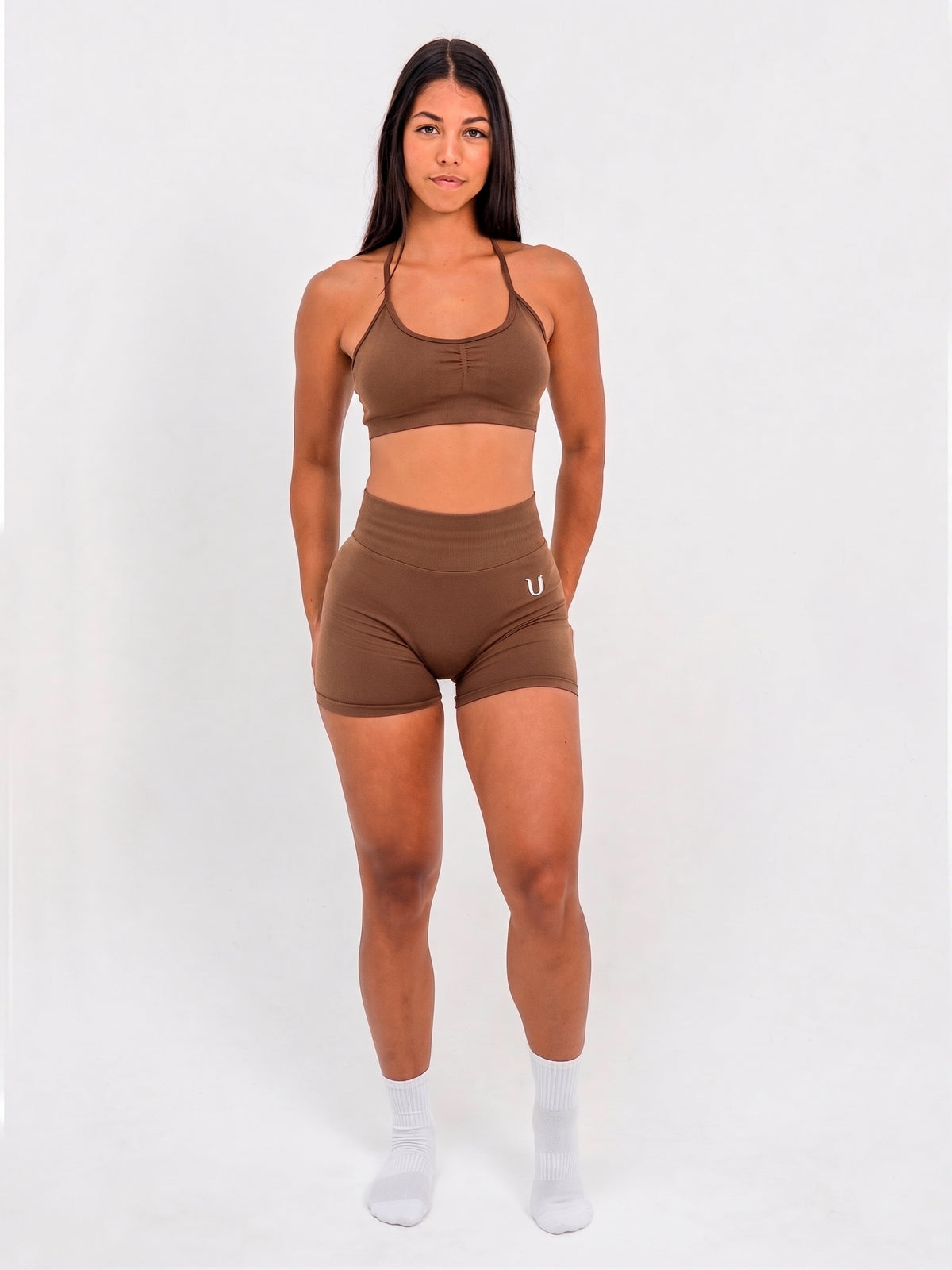 Luna | Premium Seamless Scrunch Short - Braun