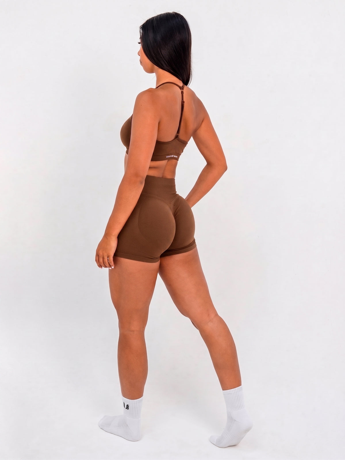 Luna | Premium Seamless Scrunch Short - Braun