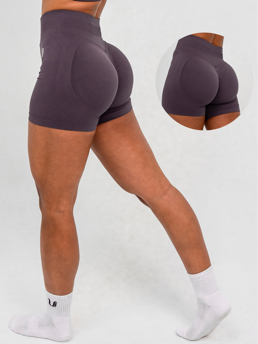 Luna | Premium Seamless Scrunch Short - Mauve