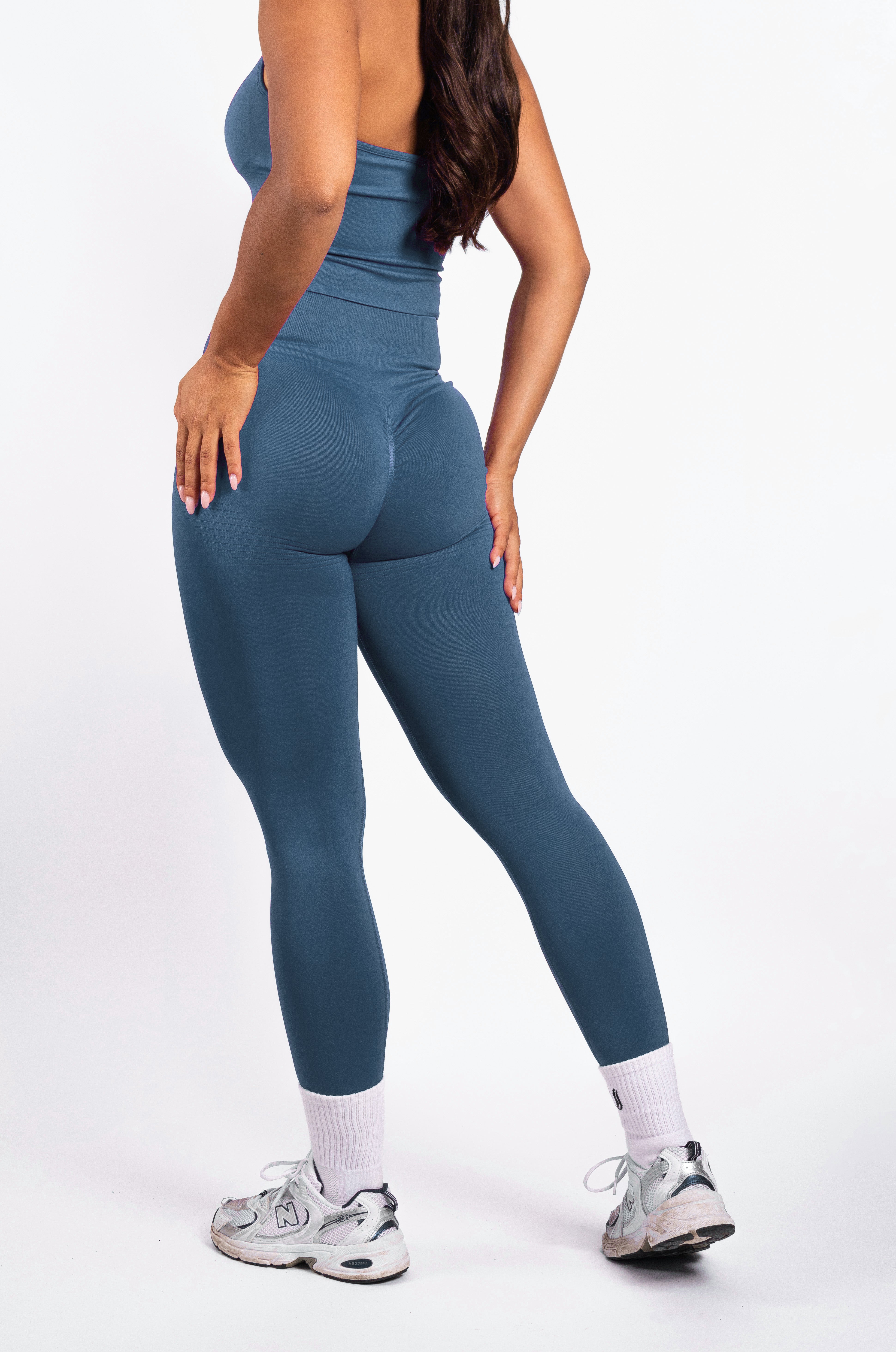 Bibi | Gerippte Nahtlose Leggings – Rot