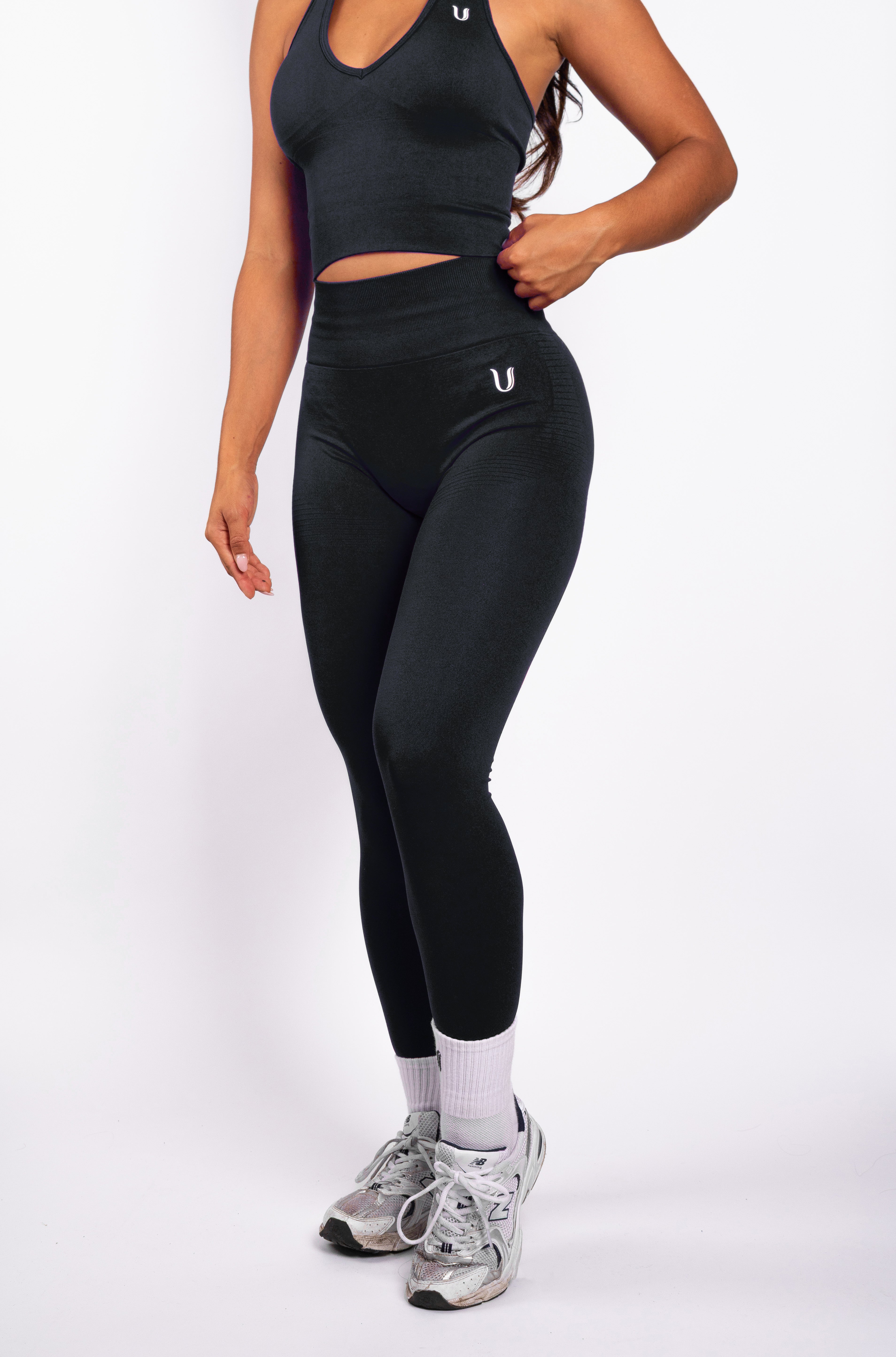 Bibi | Gerippte Nahtlose Leggings – Rot