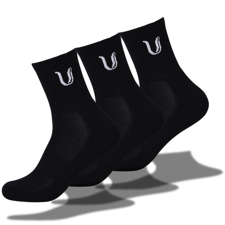 Ultimate Gainz - Performance Socken Unisex - Weiß 3 Paar