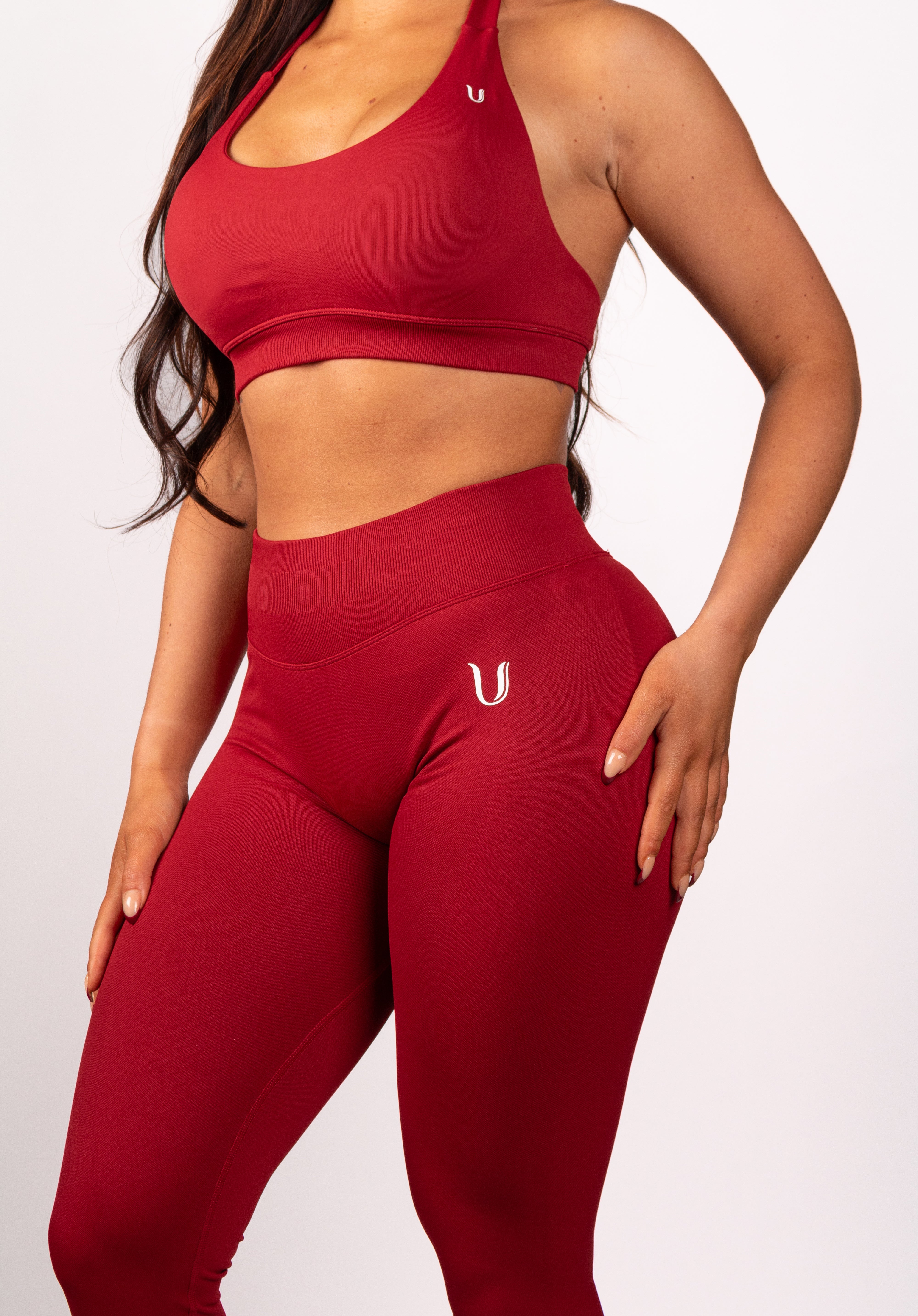 Beau | Premium High Performance Scrunch Legging - Rot