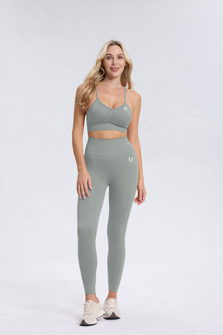 Maeve | High Waist Scrunch Leggings - Grau