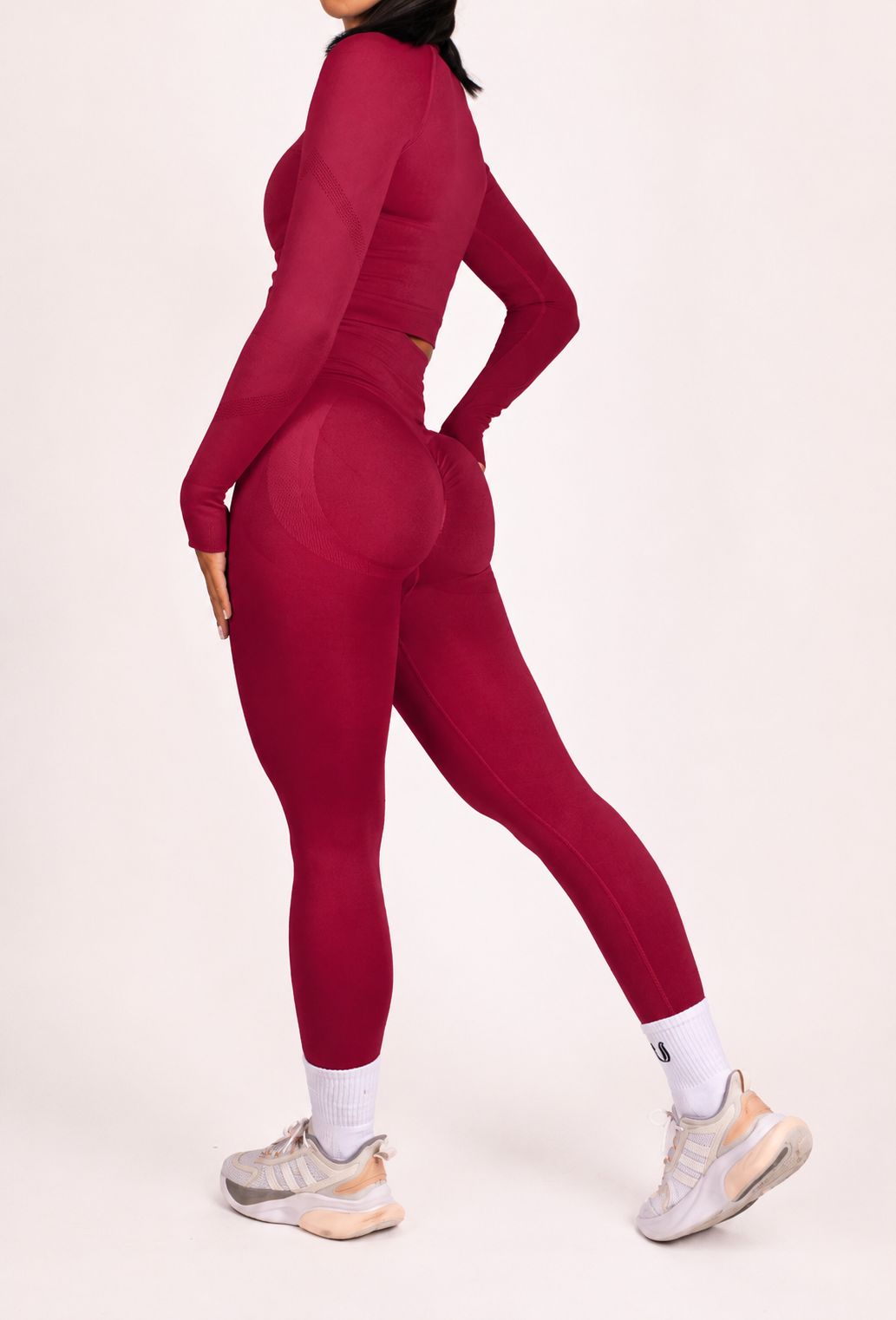 Leonie | Premium Scrunch Leggings - Rot